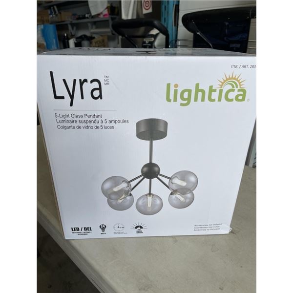 LIGHTICA LYRA 5-LIGHT GLASS PENDANT
