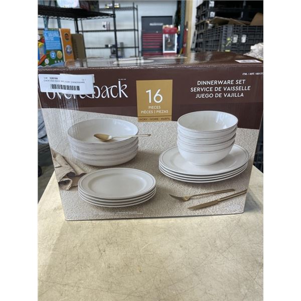 OVER AND BACK 16PC IVORY DINNERWARE SET
