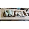 Image 1 : 2 TRAYS OF NEW VASES AND TEAPOTS