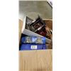 Image 5 : MILK CRATE OF CANDLES, AND BOX OF CANDLE HOLDERS