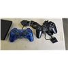 Image 2 : PLAYSTATION 2 SLIM BUNDLE WITH A POWER CORD, 2 CONTROLLERS, 1 GAME, MEMORY CARD, AV CABLEWORKING, GO