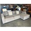 Image 2 : BROWN 2 PIECE SECTIONAL SOFA W/ DEEP SEAT CUSHIONS
