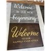 Image 2 : WALL DECORATIONS INCLUDING MR & MRS SIGN, WELCOME SIGNS ETC