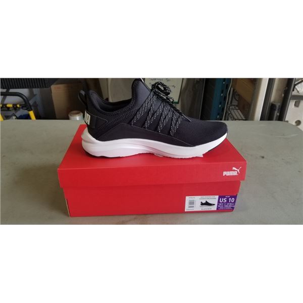 PUMA MENS BLACK RUNNING SHOE. SIZE 10 US. RETAIL $49.99