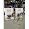 Image 1 : BRAND NEW SET OF 4 EPARE 10OZ WINE GLASS SET, DUAL WALL INSULATED GLASS RETAIL TOTAL $102