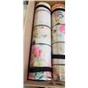 Image 2 : THREE 2 PIECE LINEN GEOMETRIC PRINT RUGS FOR KITCHEN FLOOR. 17 X 30" + 17 X 47"