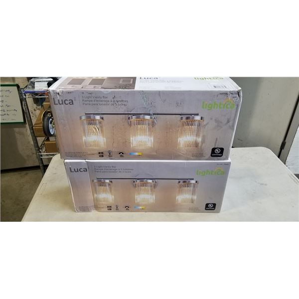 2 LIGHTICA LUCA 3 LIGHT VANITY BARS