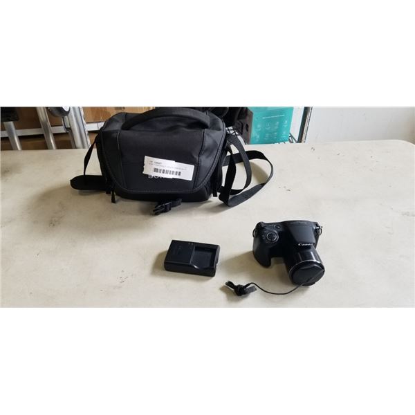 SONY POWERSHOT SX420IS CAMERA WITH CHARGER AND CASE, WORKING