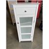 Image 1 : WHITE GLASS DOOR STORAGE CABINET