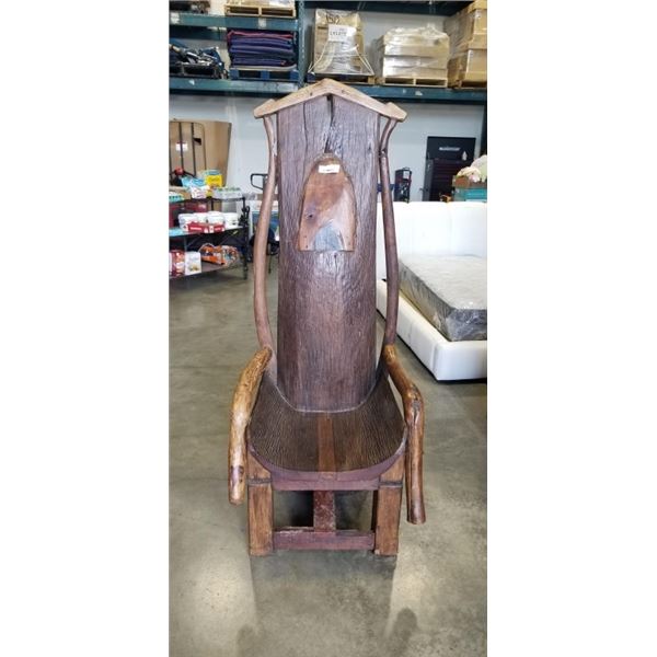 HANDCRAFTED TEAK KINGS CHAIR MADE IN AFRICA