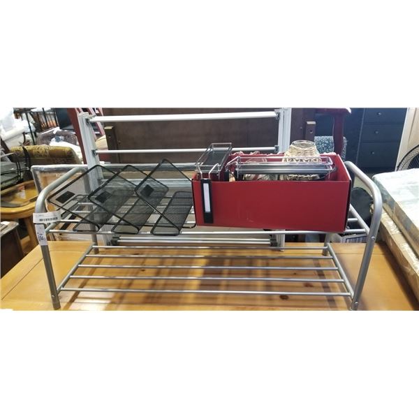 DRY RACK, SHOE RACK, AND OFFICE SUPPLIES