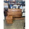 Image 1 : QUEENSIZE BEDFRAME W/ NIGHT STAND