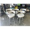 Image 1 : 5 SWIVEL LEATHER-LOOK BARSTOOLS - PEALING