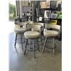 Image 2 : 5 SWIVEL LEATHER-LOOK BARSTOOLS - PEALING