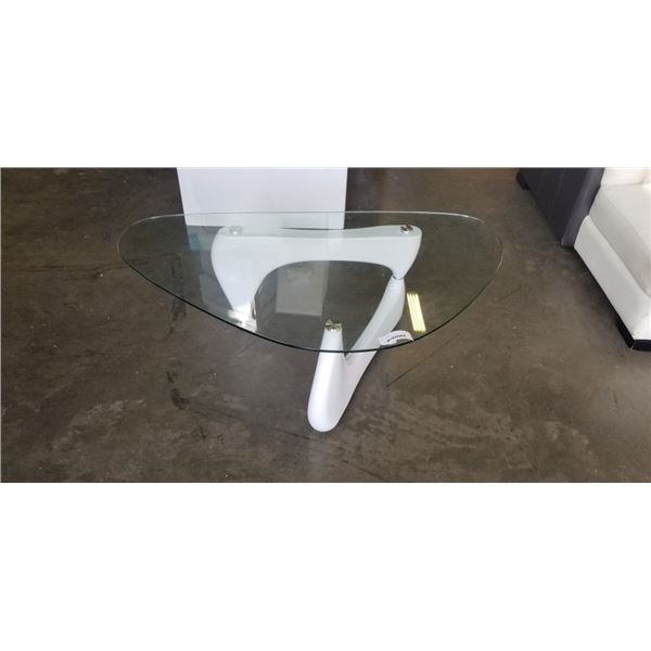 GLASS TOP COFFEE TABLE