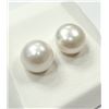 Image 1 : STERLING SILVER CULTURED PEAL 13MM EARRINGS, W/A $550.00.
