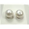 Image 2 : STERLING SILVER CULTURED PEAL 13MM EARRINGS, W/A $550.00.