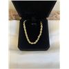 Image 1 : NEW 14K GOLD PLATED 4.0MM TWISTED ROPE NECKLACE, 23.5" LONG