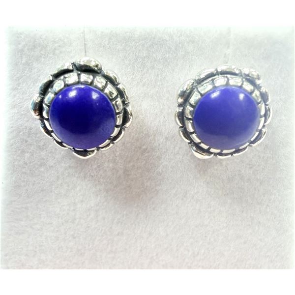 STERLING SILVER LAPIS LAZULI EARRINGS, W/A $450.00.