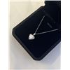 Image 3 : NEW S925 1.0CT MOISSANITE GEMSTONE SWIRL NECKLACE, 16-18" LONG MOUNTED IN 925 STERLING SILVER W/ WHI