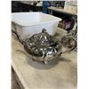 Image 4 : MARLBORO PLATE TEAPOTS WITH SUGAR AND MILK POT IN PLASTIC TOTE