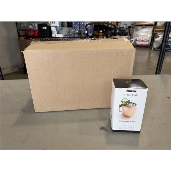 CASE OF NEW GINGER MULE TEA - 12 BOXES OF 20 TEA BAGS, 240 TEA BAGS TOTAL
