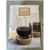 Image 2 : BRAND NEW SET OF 4 EPARE 10OZ WINE GLASS SET, DUAL WALL INSULATED GLASS RETAIL TOTAL $102