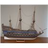 Image 2 : Wooden Sailing Ship Model with Stand, Spare Parts and Assembly Instructions