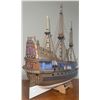 Image 3 : Wooden Sailing Ship Model with Stand, Spare Parts and Assembly Instructions