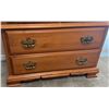 Image 10 : Solid Wood Maple Armoire with Brass Hardware and Three Drawers