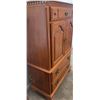 Image 11 : Solid Wood Maple Armoire with Brass Hardware and Three Drawers