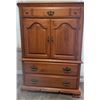 Image 2 : Solid Wood Maple Armoire with Brass Hardware and Three Drawers