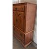 Image 3 : Solid Wood Maple Armoire with Brass Hardware and Three Drawers