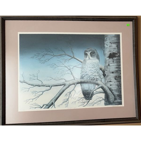 Twilight Vigil Great Gray Owl Limited Edition Print by A.J. Halliburton