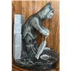 Image 2 : Soapstone Carving Signed by Harold Paulhus Fishing Inuit Figure