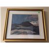 Image 1 : Framed Print of Mountain and Lake Landscape Scene