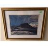 Image 2 : Framed Print of Mountain and Lake Landscape Scene