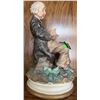 Image 2 : Capodimonte-Style Porcelain Figurine of Elderly Man Sewing, Marked Italy