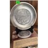Image 6 : Decorative Collectibles Including Pewter Plates, Glass Jar, Animal Figures
