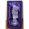 Image 3 : Edinburgh Crystal 'Classical' Clock, Bagpiper Figure, and Engraved Paperweight Set
