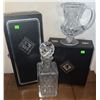 Image 2 : Edinburgh International Hand Cut Lead Crystal Decanter and Creamer Set with Boxes