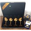 Image 2 : Koch & Bergfeld Damast Silver Goblets with Box and Two Small Desk Clocks