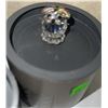 Image 2 : 3 Crystal Animal Figurines with Black Accents on Cylindrical Boxes