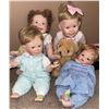 Image 1 : Four Ashton Drake Porcelain Baby Dolls with Assorted Outfits and Teddy Bear