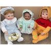 Image 1 : Three Ashton Drake Porcelain Dolls Including Pooh Bear Costume and Lace Dress