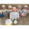 Image 1 : Five Porcelain Ashton Drake Baby Dolls in Blue and White Outfits with Accessories