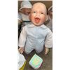Image 2 : Five Porcelain Ashton Drake Baby Dolls in Blue and White Outfits with Accessories