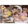Image 1 : Ashton Drake Porcelain Baby Dolls Set with Accessories and Bathtub