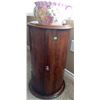 Image 1 : Wooden Washstand Cabinet with Floral Ceramic Pitcher and Bowl
