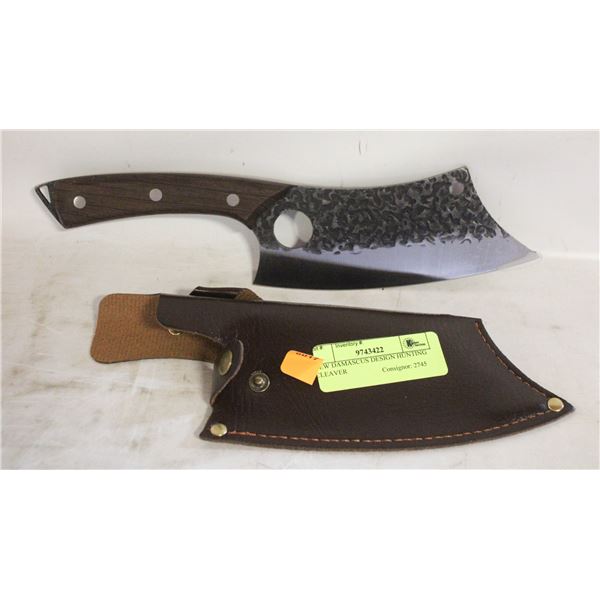 NEW DAMASCUS DESIGN HUNTING CLEAVER